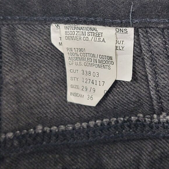 VTG Western Rockies‎ Black Denim Jeans 29/9 Inseam 36 Bareback Rocky Mountain - Picture 9 of 16